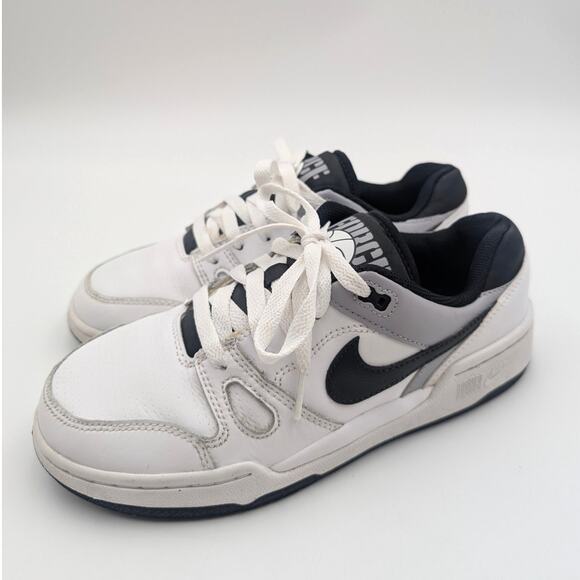 Nike Full Force Low Big Kids' Shoes White/Pewter/Black Size US5Y EU37.5 - Picture 1 of 11